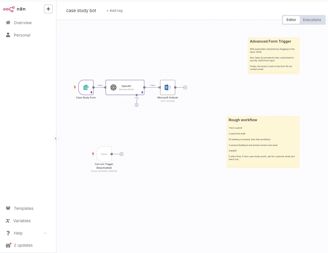My case study workflow automation in n8n